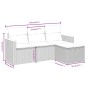 vidaXL 4-tlg. Garten-Sofagarnitur mit Kissen Schwarz Poly Rattan vidaXL 4-tlg. Garten-Sofagarnitur mit Kissen Schwarz Poly Rattan