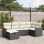 vidaXL 6-tlg. Garten-Sofagarnitur mit Kissen Schwarz Poly Rattan vidaXL 6-tlg. Garten-Sofagarnitur mit Kissen Schwarz Poly Rattan