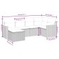 vidaXL 6-tlg. Garten-Sofagarnitur mit Kissen Grau Poly Rattan vidaXL 6-tlg. Garten-Sofagarnitur mit Kissen Grau Poly Rattan
