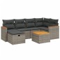 vidaXL 7-tlg. Garten-Sofagarnitur mit Kissen Grau Poly Rattan vidaXL 7-tlg. Garten-Sofagarnitur mit Kissen Grau Poly Rattan