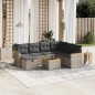 vidaXL 8-tlg. Garten-Sofagarnitur mit Kissen Grau Poly Rattan vidaXL 8-tlg. Garten-Sofagarnitur mit Kissen Grau Poly Rattan
