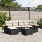 vidaXL 7-tlg. Garten-Sofagarnitur mit Kissen Schwarz Poly Rattan vidaXL 7-tlg. Garten-Sofagarnitur mit Kissen Schwarz Poly Rattan