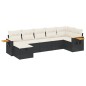 vidaXL 7-tlg. Garten-Sofagarnitur mit Kissen Schwarz Poly Rattan vidaXL 7-tlg. Garten-Sofagarnitur mit Kissen Schwarz Poly Rattan