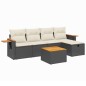 vidaXL 6-tlg. Garten-Sofagarnitur mit Kissen Schwarz Poly Rattan vidaXL 6-tlg. Garten-Sofagarnitur mit Kissen Schwarz Poly Rattan