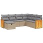vidaXL 7-tlg. Garten-Sofagarnitur mit Kissen Beige Poly Rattan vidaXL 7-tlg. Garten-Sofagarnitur mit Kissen Beige Poly Rattan
