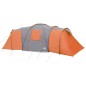 vidaXL Kuppel-Familienzelt 12 Personen Grau und Orange Wasserdicht vidaXL Kuppel-Familienzelt 12 Personen Grau und Orange Wasserdicht