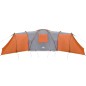 vidaXL Kuppel-Familienzelt 12 Personen Grau und Orange Wasserdicht vidaXL Kuppel-Familienzelt 12 Personen Grau und Orange Wasserdicht
