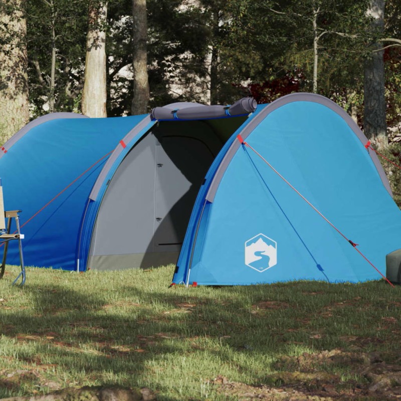 vidaXL Tunnelzelt 4 Personen Blau Wasserdicht vidaXL Tunnelzelt 4 Personen Blau Wasserdicht