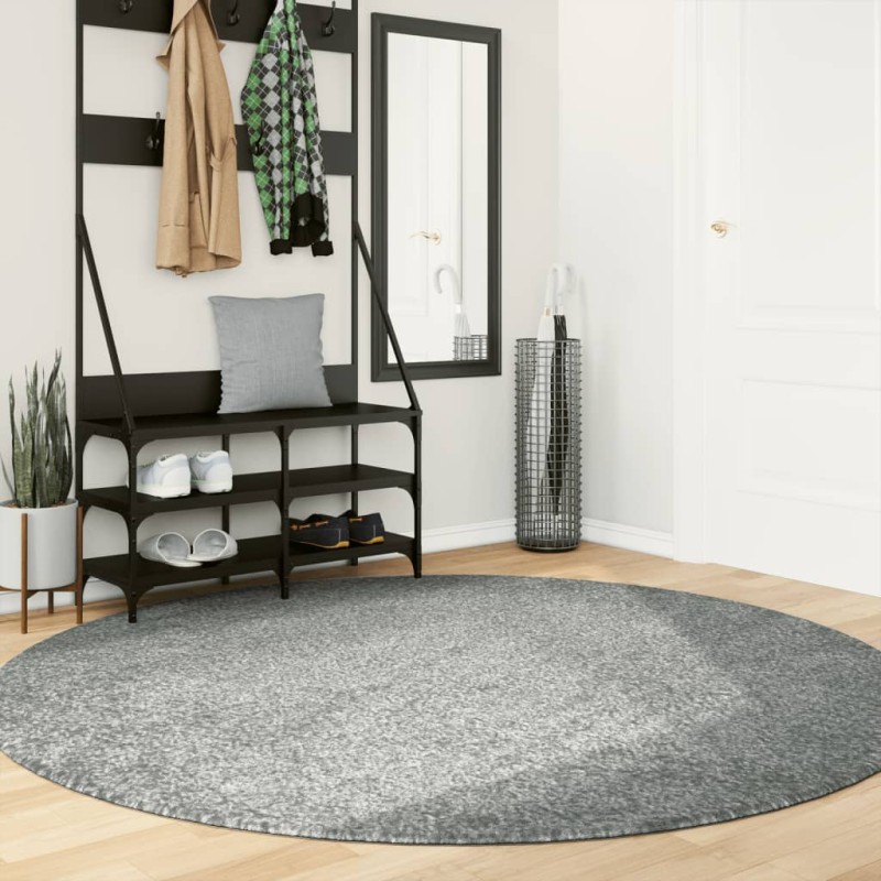 vidaXL Teppich Shaggy Hochflor Modern Grün Ø 200 cm vidaXL Teppich Shaggy Hochflor Modern Grün Ø 200 cm