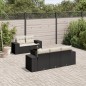 vidaXL 6-tlg. Garten-Sofagarnitur mit Kissen Schwarz Poly Rattan vidaXL 6-tlg. Garten-Sofagarnitur mit Kissen Schwarz Poly Rattan