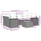 vidaXL 7-tlg. Garten-Sofagarnitur mit Kissen Grau Poly Rattan vidaXL 7-tlg. Garten-Sofagarnitur mit Kissen Grau Poly Rattan