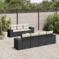 vidaXL 8-tlg. Garten-Sofagarnitur mit Kissen Schwarz Poly Rattan vidaXL 8-tlg. Garten-Sofagarnitur mit Kissen Schwarz Poly Rattan