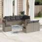 vidaXL 8-tlg. Garten-Sofagarnitur mit Kissen Grau Poly Rattan vidaXL 8-tlg. Garten-Sofagarnitur mit Kissen Grau Poly Rattan