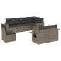 vidaXL 8-tlg. Garten-Sofagarnitur mit Kissen Grau Poly Rattan vidaXL 8-tlg. Garten-Sofagarnitur mit Kissen Grau Poly Rattan