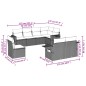 vidaXL 8-tlg. Garten-Sofagarnitur mit Kissen Grau Poly Rattan vidaXL 8-tlg. Garten-Sofagarnitur mit Kissen Grau Poly Rattan
