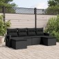 vidaXL 6-tlg. Garten-Sofagarnitur mit Kissen Schwarz Poly Rattan vidaXL 6-tlg. Garten-Sofagarnitur mit Kissen Schwarz Poly Rattan