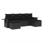 vidaXL 6-tlg. Garten-Sofagarnitur mit Kissen Schwarz Poly Rattan vidaXL 6-tlg. Garten-Sofagarnitur mit Kissen Schwarz Poly Rattan