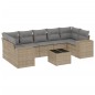 vidaXL 8-tlg. Garten-Sofagarnitur mit Kissen Beige Poly Rattan vidaXL 8-tlg. Garten-Sofagarnitur mit Kissen Beige Poly Rattan