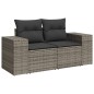 vidaXL 6-tlg. Garten-Sofagarnitur mit Kissen Grau Poly Rattan vidaXL 6-tlg. Garten-Sofagarnitur mit Kissen Grau Poly Rattan