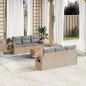 vidaXL 7-tlg. Garten-Sofagarnitur mit Kissen Beige Poly Rattan vidaXL 7-tlg. Garten-Sofagarnitur mit Kissen Beige Poly Rattan