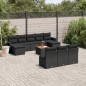vidaXL 11-tlg. Garten-Sofagarnitur mit Kissen Schwarz Poly Rattan vidaXL 11-tlg. Garten-Sofagarnitur mit Kissen Schwarz Poly Rattan
