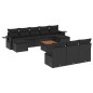 vidaXL 11-tlg. Garten-Sofagarnitur mit Kissen Schwarz Poly Rattan vidaXL 11-tlg. Garten-Sofagarnitur mit Kissen Schwarz Poly Rattan