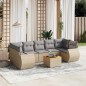 vidaXL 8-tlg. Garten-Sofagarnitur mit Kissen Beige Poly Rattan vidaXL 8-tlg. Garten-Sofagarnitur mit Kissen Beige Poly Rattan