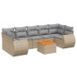 vidaXL 8-tlg. Garten-Sofagarnitur mit Kissen Beige Poly Rattan vidaXL 8-tlg. Garten-Sofagarnitur mit Kissen Beige Poly Rattan