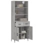 vidaXL Highboard Grau Sonoma 69,5x34x180 cm Holzwerkstoff vidaXL Highboard Grau Sonoma 69,5x34x180 cm Holzwerkstoff