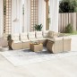 vidaXL 10-tlg. Garten-Sofagarnitur mit Kissen Beige Poly Rattan vidaXL 10-tlg. Garten-Sofagarnitur mit Kissen Beige Poly Rattan
