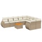 vidaXL 10-tlg. Garten-Sofagarnitur mit Kissen Beige Poly Rattan vidaXL 10-tlg. Garten-Sofagarnitur mit Kissen Beige Poly Rattan