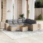 vidaXL 8-tlg. Garten-Sofagarnitur mit Kissen Beige Poly Rattan vidaXL 8-tlg. Garten-Sofagarnitur mit Kissen Beige Poly Rattan