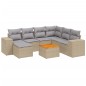 vidaXL 8-tlg. Garten-Sofagarnitur mit Kissen Beige Poly Rattan vidaXL 8-tlg. Garten-Sofagarnitur mit Kissen Beige Poly Rattan