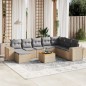 vidaXL 9-tlg. Garten-Sofagarnitur mit Kissen Beige Poly Rattan vidaXL 9-tlg. Garten-Sofagarnitur mit Kissen Beige Poly Rattan