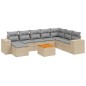 vidaXL 9-tlg. Garten-Sofagarnitur mit Kissen Beige Poly Rattan vidaXL 9-tlg. Garten-Sofagarnitur mit Kissen Beige Poly Rattan