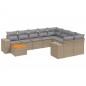 vidaXL 10-tlg. Garten-Sofagarnitur mit Kissen Beige Poly Rattan vidaXL 10-tlg. Garten-Sofagarnitur mit Kissen Beige Poly Rattan