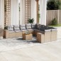 vidaXL 11-tlg. Garten-Sofagarnitur mit Kissen Beige Poly Rattan vidaXL 11-tlg. Garten-Sofagarnitur mit Kissen Beige Poly Rattan