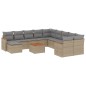vidaXL 12-tlg. Garten-Sofagarnitur mit Kissen Beige Poly Rattan vidaXL 12-tlg. Garten-Sofagarnitur mit Kissen Beige Poly Rattan