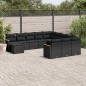 vidaXL 12-tlg. Garten-Sofagarnitur mit Kissen Schwarz Poly Rattan vidaXL 12-tlg. Garten-Sofagarnitur mit Kissen Schwarz Poly Rattan
