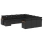 vidaXL 12-tlg. Garten-Sofagarnitur mit Kissen Schwarz Poly Rattan vidaXL 12-tlg. Garten-Sofagarnitur mit Kissen Schwarz Poly Rattan