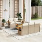 vidaXL 6-tlg. Garten-Sofagarnitur mit Kissen Beige Poly Rattan vidaXL 6-tlg. Garten-Sofagarnitur mit Kissen Beige Poly Rattan