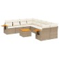 vidaXL 9-tlg. Garten-Sofagarnitur mit Kissen Beige Poly Rattan vidaXL 9-tlg. Garten-Sofagarnitur mit Kissen Beige Poly Rattan