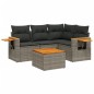vidaXL 5-tlg. Garten-Sofagarnitur mit Kissen Grau Poly Rattan vidaXL 5-tlg. Garten-Sofagarnitur mit Kissen Grau Poly Rattan