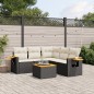 vidaXL 6-tlg. Garten-Sofagarnitur mit Kissen Schwarz Poly Rattan vidaXL 6-tlg. Garten-Sofagarnitur mit Kissen Schwarz Poly Rattan