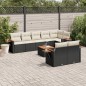 vidaXL 9-tlg. Garten-Sofagarnitur mit Kissen Schwarz Poly Rattan vidaXL 9-tlg. Garten-Sofagarnitur mit Kissen Schwarz Poly Rattan