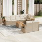 vidaXL 9-tlg. Garten-Sofagarnitur mit Kissen Beige Poly Rattan vidaXL 9-tlg. Garten-Sofagarnitur mit Kissen Beige Poly Rattan
