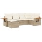 vidaXL 6-tlg. Garten-Sofagarnitur mit Kissen Beige Poly Rattan vidaXL 6-tlg. Garten-Sofagarnitur mit Kissen Beige Poly Rattan