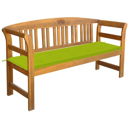 vidaXL Gartenbank mit Auflage 157 cm Massivholz Akazie