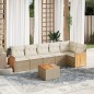 vidaXL 7-tlg. Garten-Sofagarnitur mit Kissen Beige Poly Rattan vidaXL 7-tlg. Garten-Sofagarnitur mit Kissen Beige Poly Rattan