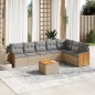 vidaXL 8-tlg. Garten-Sofagarnitur mit Kissen Beige Poly Rattan vidaXL 8-tlg. Garten-Sofagarnitur mit Kissen Beige Poly Rattan
